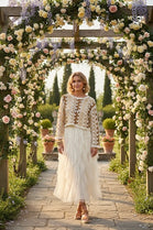 CHEVRON PATTERN CROCHET PULLOVER