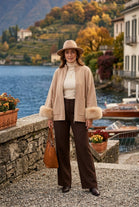 ZIP-UP JACKET WITH FURR CUFFS