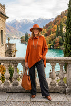 BELLA PATTERN SLEEVE OVERSIZED JUMPER