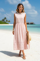 PEARL NECK DETAIL MAXI