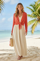 FRONT TIE SHRUG KNIT CARDIGAN