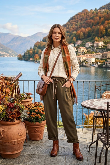 POCKET BUTTON DRAWSTRING TROUSER