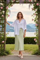 PLAIN SATIN SKIRT