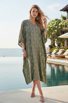 PRINTED EMBROIDERY LONG MAXI