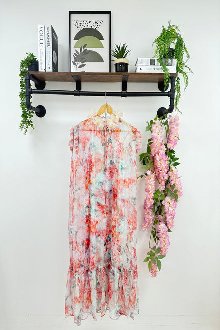 BELTED FLORAL MIDI DRESS (15210149609856)