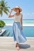 FRILL HEM RIBBED VEST