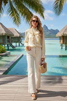 PLEATED RUFFLED SHIRT