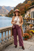 FRONT-BUTTON  WIDE-LEG JEANS