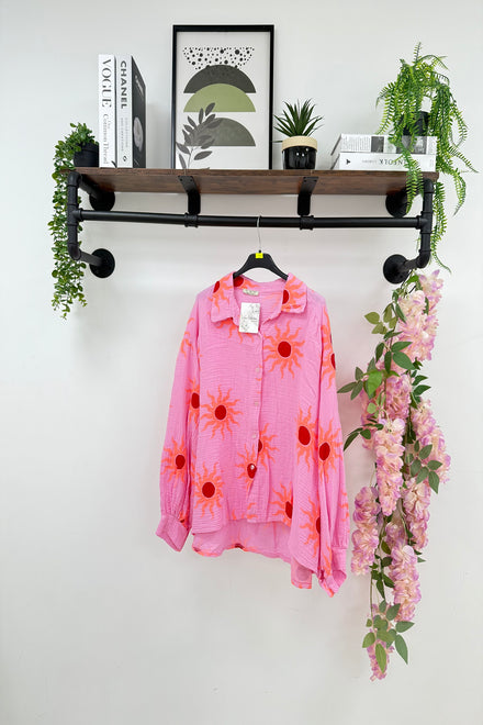 BAILEY SUN PRINT CHEESE CLOTH SHIRT (15213413990784)