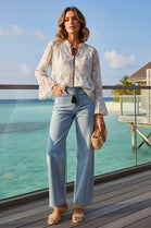 TEXTURED OVERSIZED BLOUSE