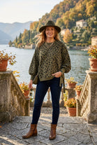 OVERSIZED VELVET LEOPARD SWEAT