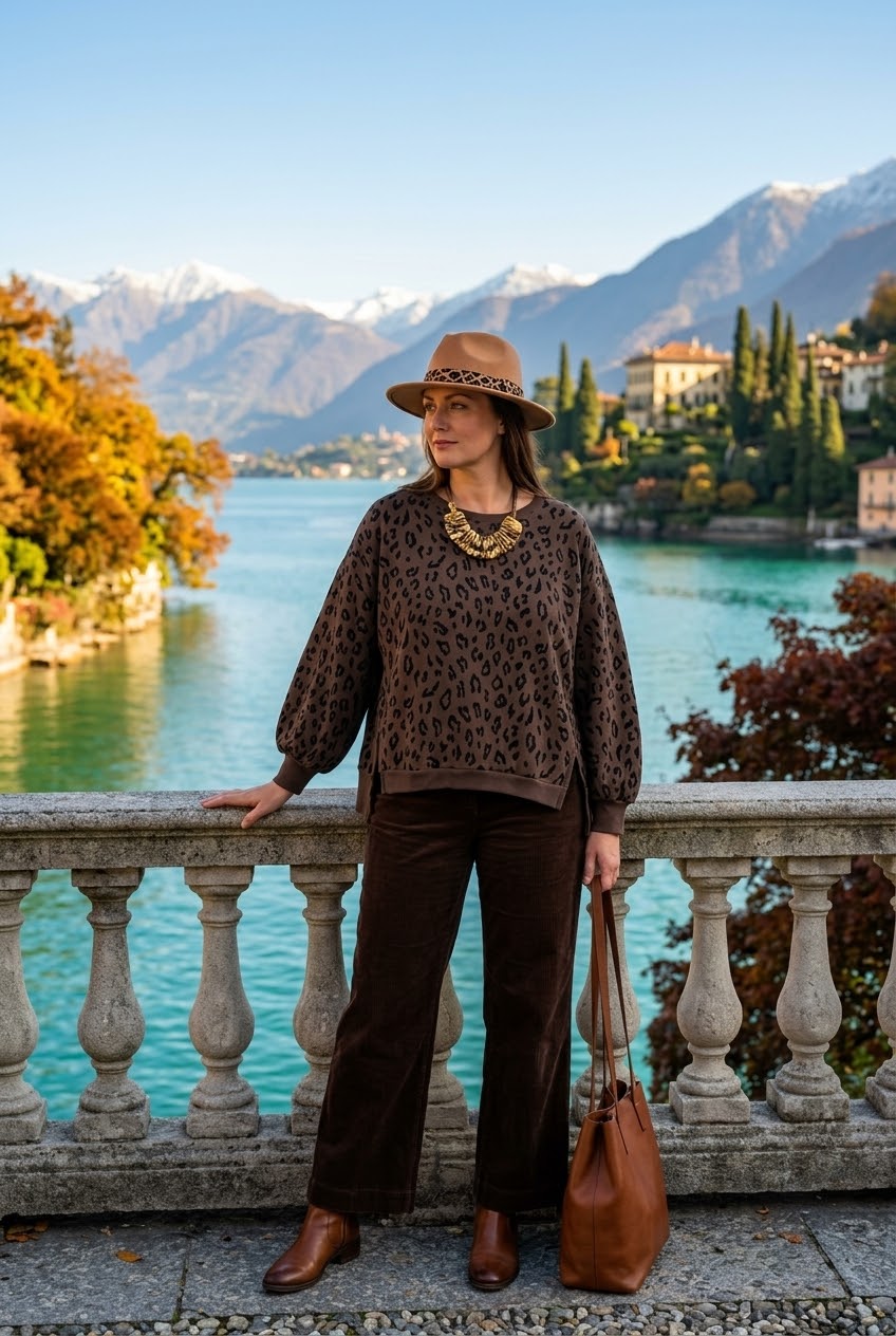 OVERSIZED VELVET LEOPARD SWEAT