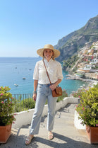 CAP SLEEVE PLEATED RUFFLE SHIRT