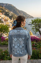 LACE BACK PANEL DENIM JACKET