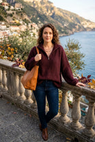 HIGHNECK RIBBED WOOLEN BLEND ZIP-UP CARDIGAN