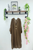 GOLD BUTTON MIDI DRESS (15224995152256)