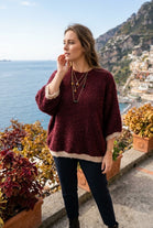 TEXTURED WOOL BOUCLE CONTRAST-TRIM JUMPER