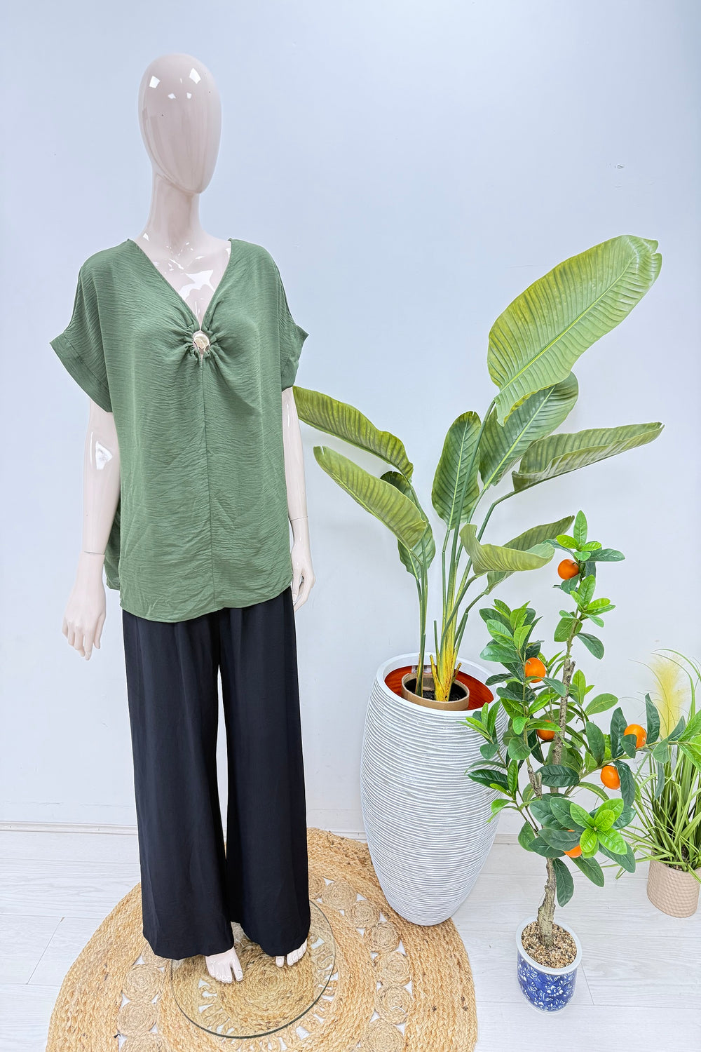 DETAIL SHELL BUTTON OVERSIZED BLOUSE (15224983093632)