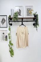 DETAIL SHELL BUTTON OVERSIZED BLOUSE (15224979423616)