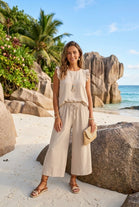 FRILL SLEEVE TOP WITH WIDE LEG CULOTTES CO-ORD