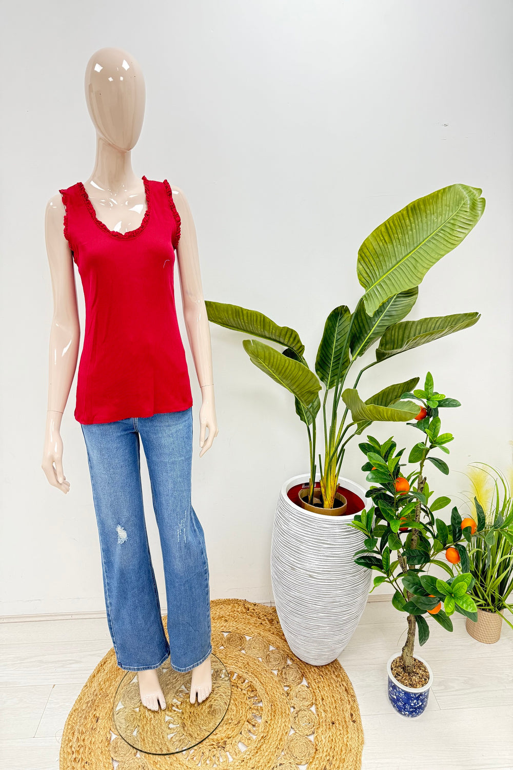 FRILL HEM RIBBED VEST (15229378036096)