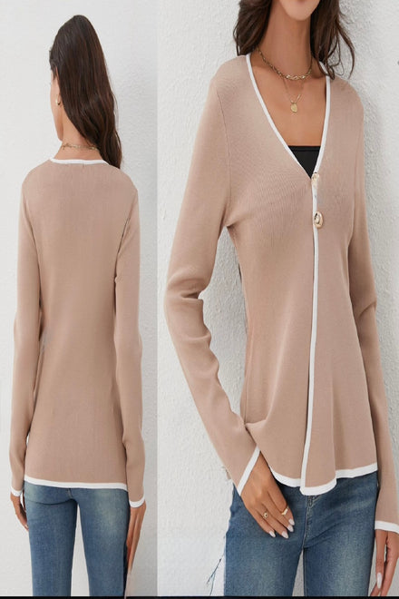 2TONE GOLD BUTTON CARDIGAN (15234990604672)