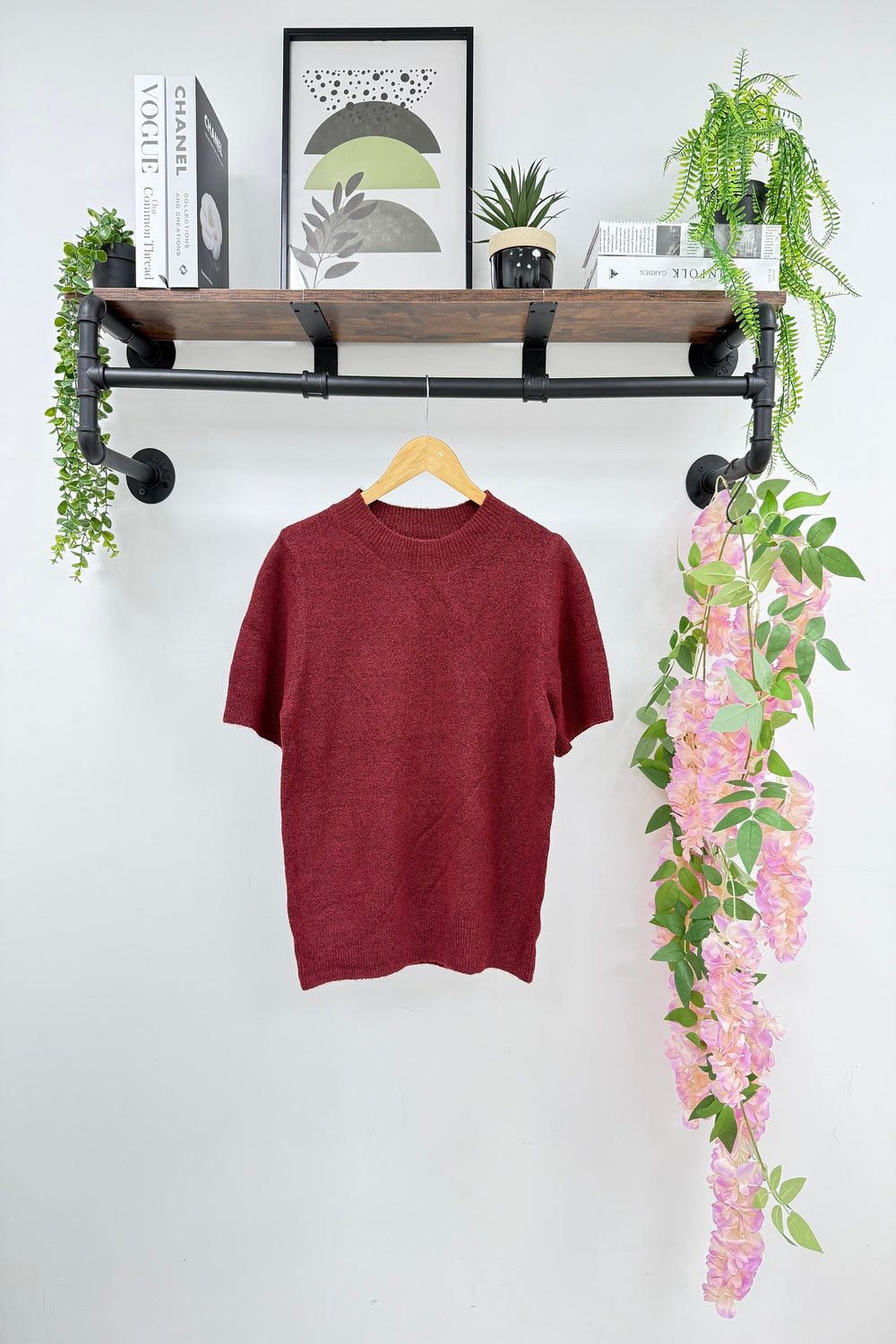 CAP SLEEVE PLAIN KNIT JUMPER (15229594141056)
