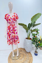 PRINTED BUTTON DETAIL DRESS(MIXED COLOUR PACK) (15229383180672)