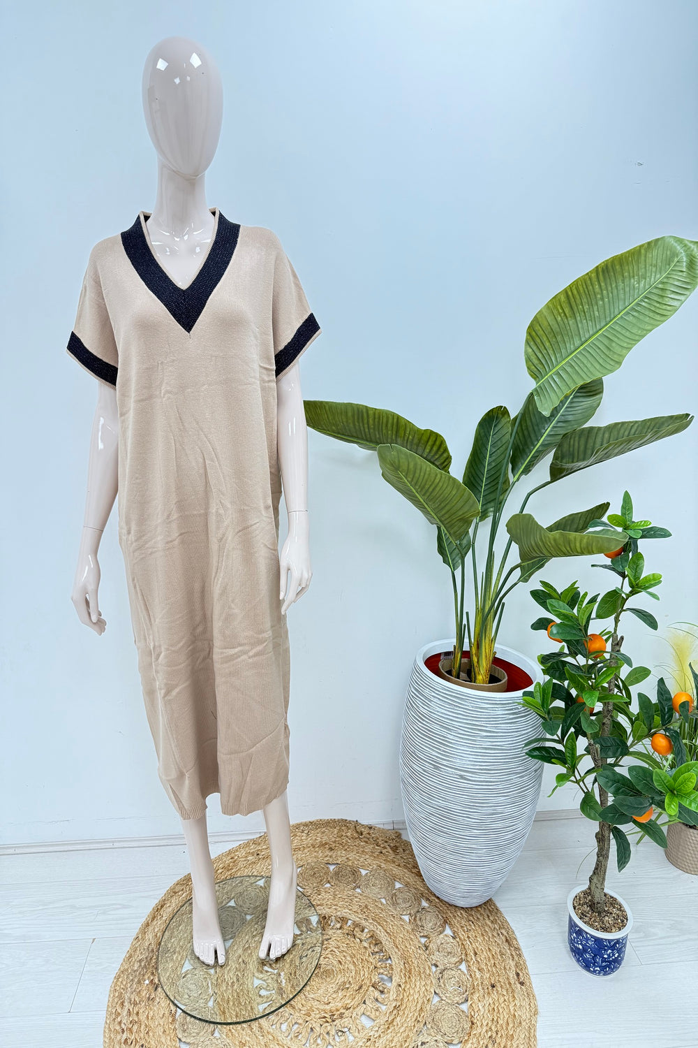 CAP SLEEVE KNITTED DRESS (15229535584640)
