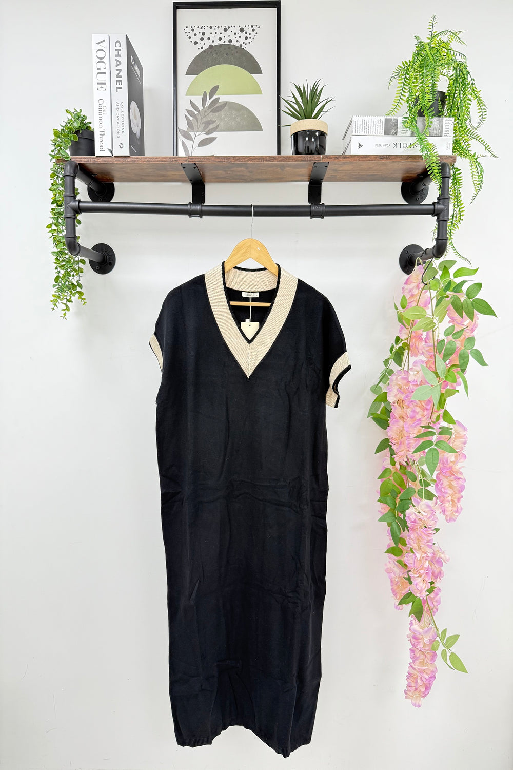 CAP SLEEVE KNITTED DRESS (15229532242304)