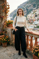 ELASTICATED BARREL TROUSER