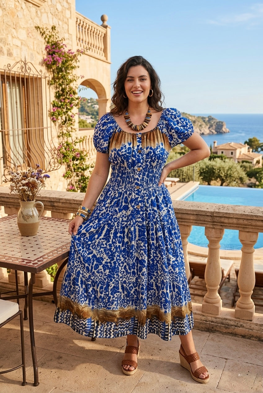 TIE-DYE LEOPARD BUTTON MAXI(MIXED COLOUR PACK)