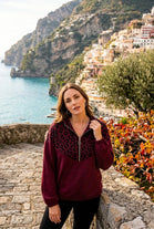LEOPARD PRINT HALF-ZIP HOODIE