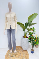 GOLD BUTTON LONG SLEEVE KNITTED TOP (15229463757184)