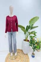 GOLD BUTTON LONG SLEEVE KNITTED TOP (15229467296128)
