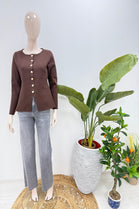 GOLD BUTTON LONG SLEEVE KNITTED TOP (15229466018176)