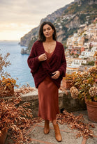 OVERSIZED FRONT-TWIST CHUNKEY KNIT JUMPER
