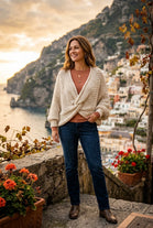 OVERSIZED FRONT-TWIST CHUNKEY KNIT JUMPER