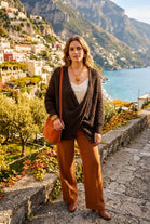 OVERSIZED FRONT-TWIST CHUNKEY KNIT JUMPER
