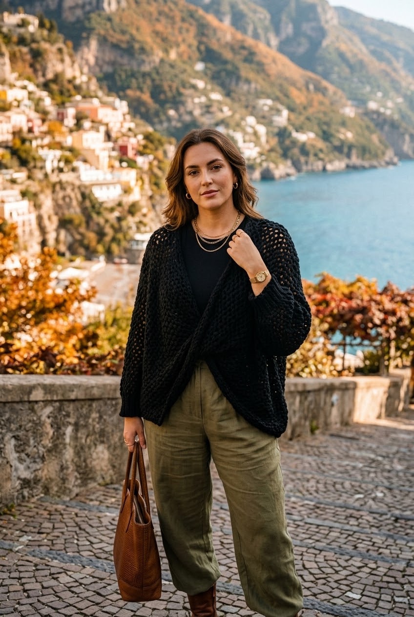 OVERSIZED FRONT-TWIST CHUNKEY KNIT JUMPER