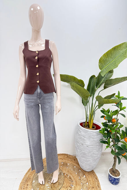 GOLD BUTTON KNITTED WAIST COAT (15231114576256)
