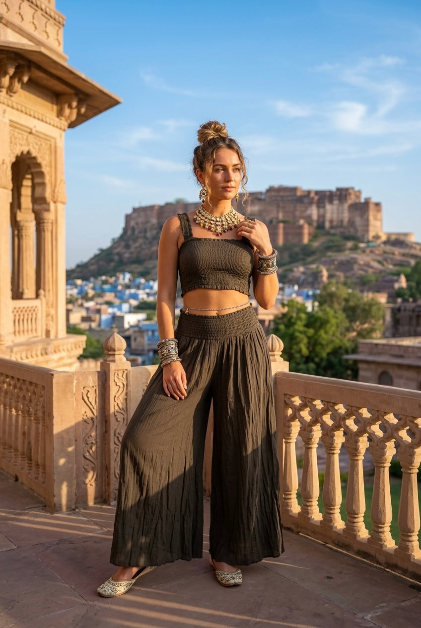 HIGH WAISTED FLARE TROUSER