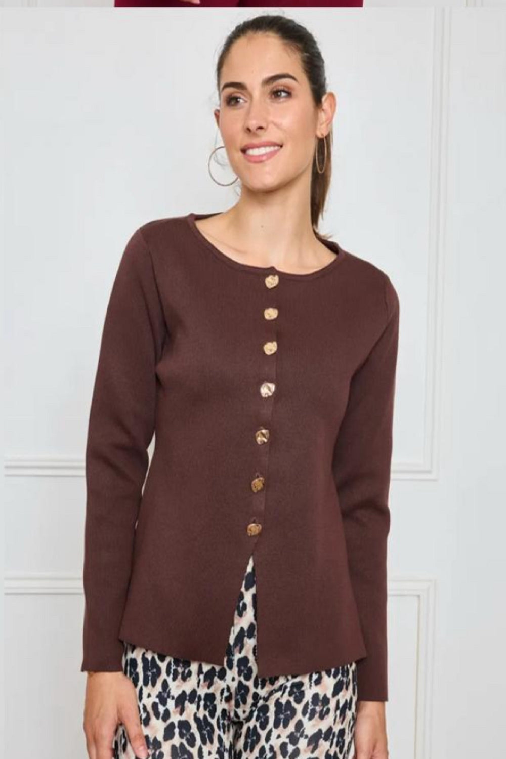 GOLD BUTTON LONG SLEEVE KNITTED TOP (15229466018176)