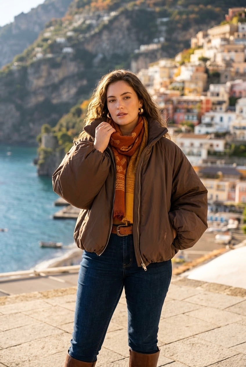 PUFF SLEEVE PADDED JACKET