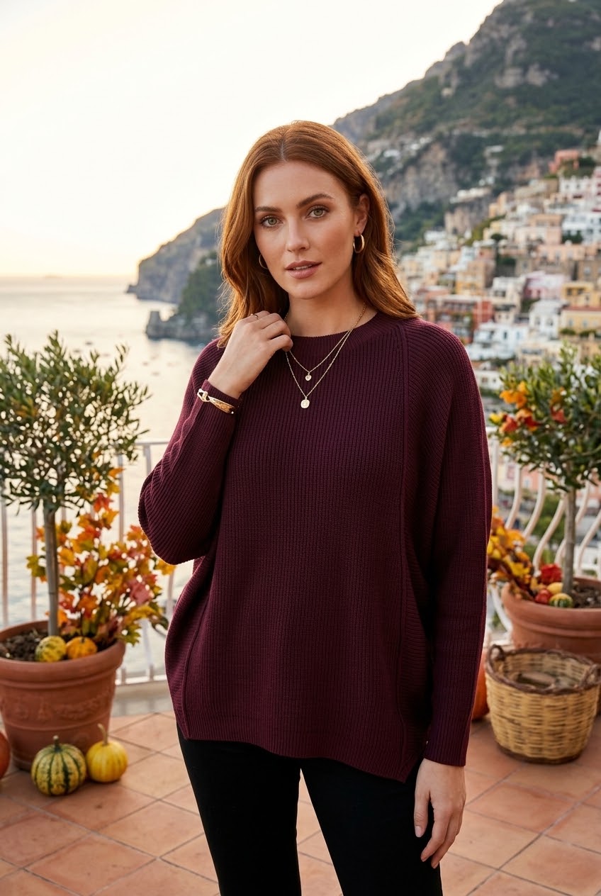 RIB TEXTURED OVERSIZED JUMPER