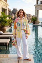 TROPICAL PRINT OVERSIZED SHIRT