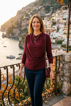 JERSEY DRAPE TOP