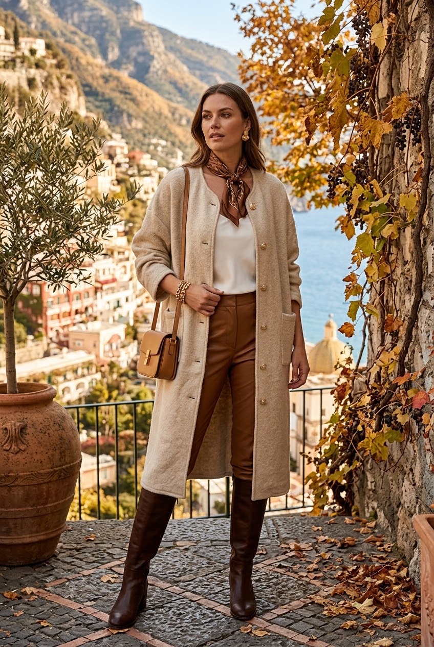 GOLD BUTTON WOOL POCKET LONGLINE CARDIGAN