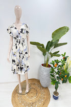 GATHERED TIE DYE BUTTON DRESS(MIXED COLOUR PACK) (15243187093888)