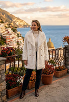 DOUBLE BREASTED FAUX FUR COAT
